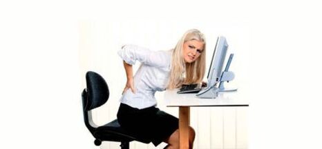 Osteochondrosis from static work sitting